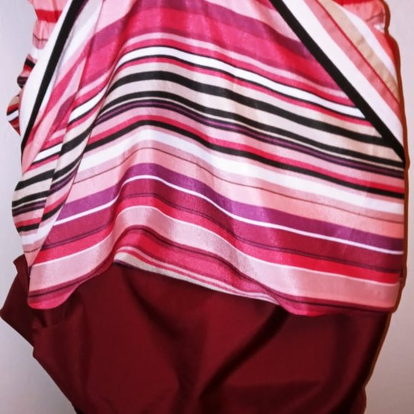 LOFT PINK PEACH & TAN DRESS - Picture 6 of 8